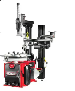 Máy ra vào lốp tự động không sử dụng lơ via 1143 mm, 1.1kW (1 pha, màu đỏ RAL3002, bao gồm tay hỗ trợ và đầu hỗ trợ ra vào lốp)
