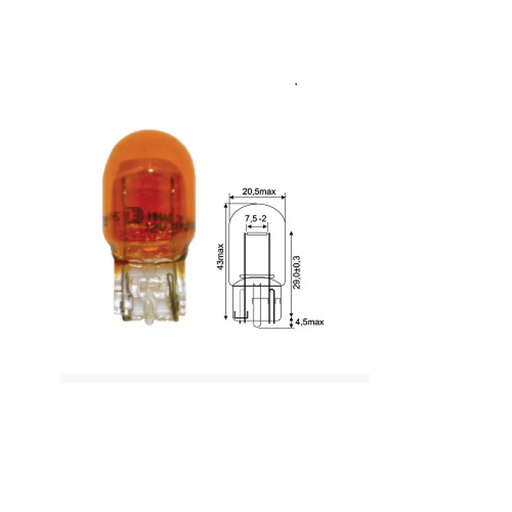 [JA-806L-1633] Bóng đèn xi nhan vàng WY21W 12V, 1 tóc (giắc cắm)