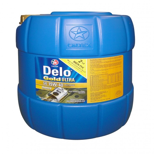 [CALT-500574HRI] Dầu động cơ Delo Gold Ultra 15W40, 18 Lít (Diesel)