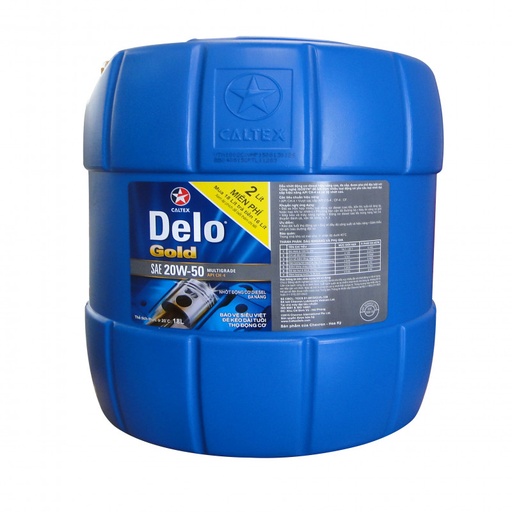 [CALT-500638HRI] Dầu động cơ Delo Gold Multigrade 20W50, 18 Lít (Diesel)